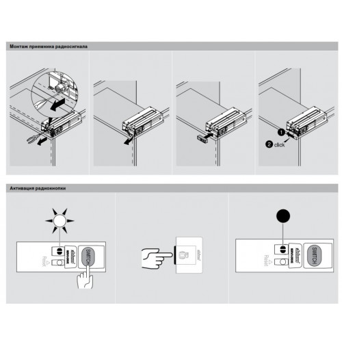 Радиокнопка для Aventos Servo-Drive 21P502, белая