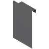 Заглушка к станд. передней панели Legrabox "М", ZI7.0MS3 орион серая, левая
