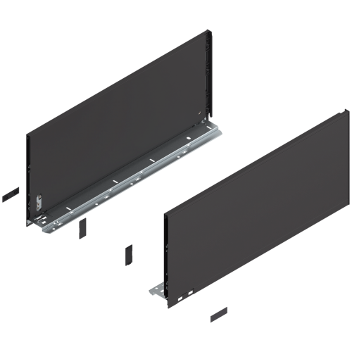 Царга "F" Legrabox 550мм, 770F5502S терра черный, R+L, с заглушками