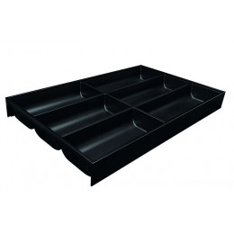AMBIA-LINE лоток для столовых приборов для LEGRABOX стандартный ящик, 6 лотков для столовых приборов, НД=500 мм, ширина=300 мм, терра-черный ZC7S500BS3